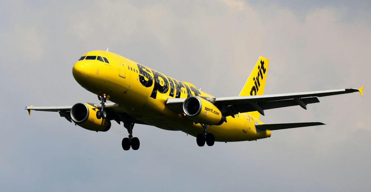 a yellow and black airplane flying