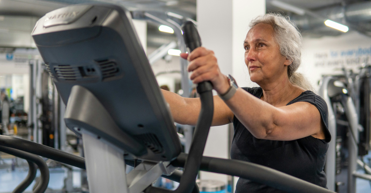 a person working out in a gym