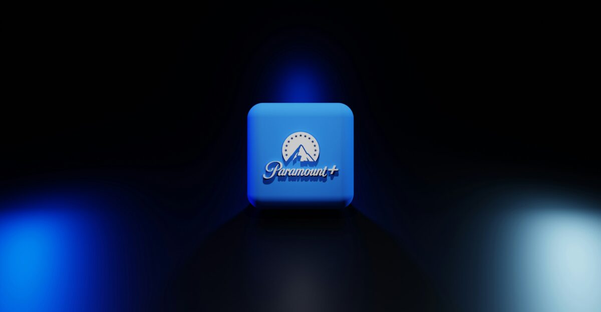 a blue rectangular object with a logo