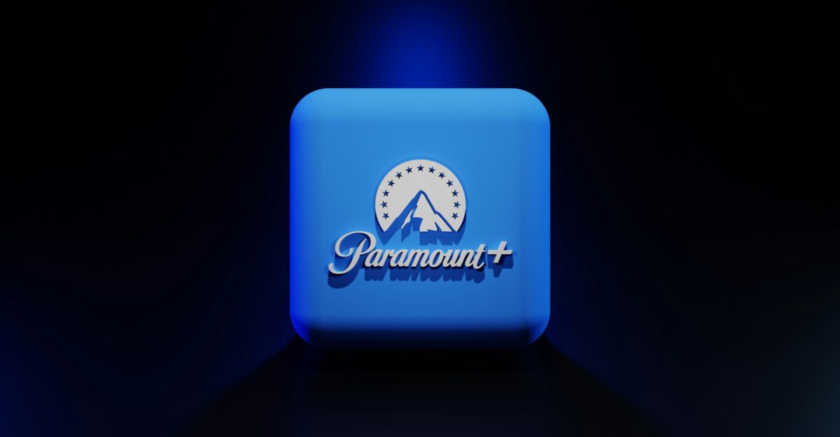 a blue container with a logo