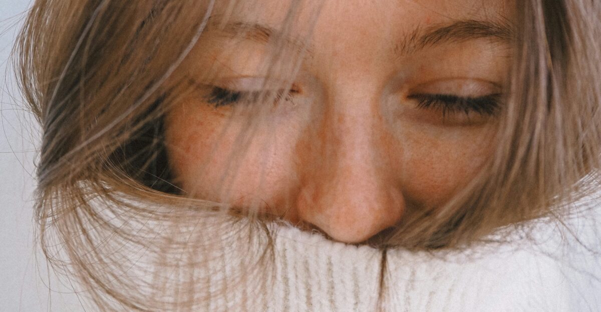 a person with the eyes closed