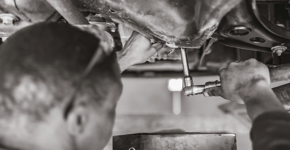 a man working on a machine