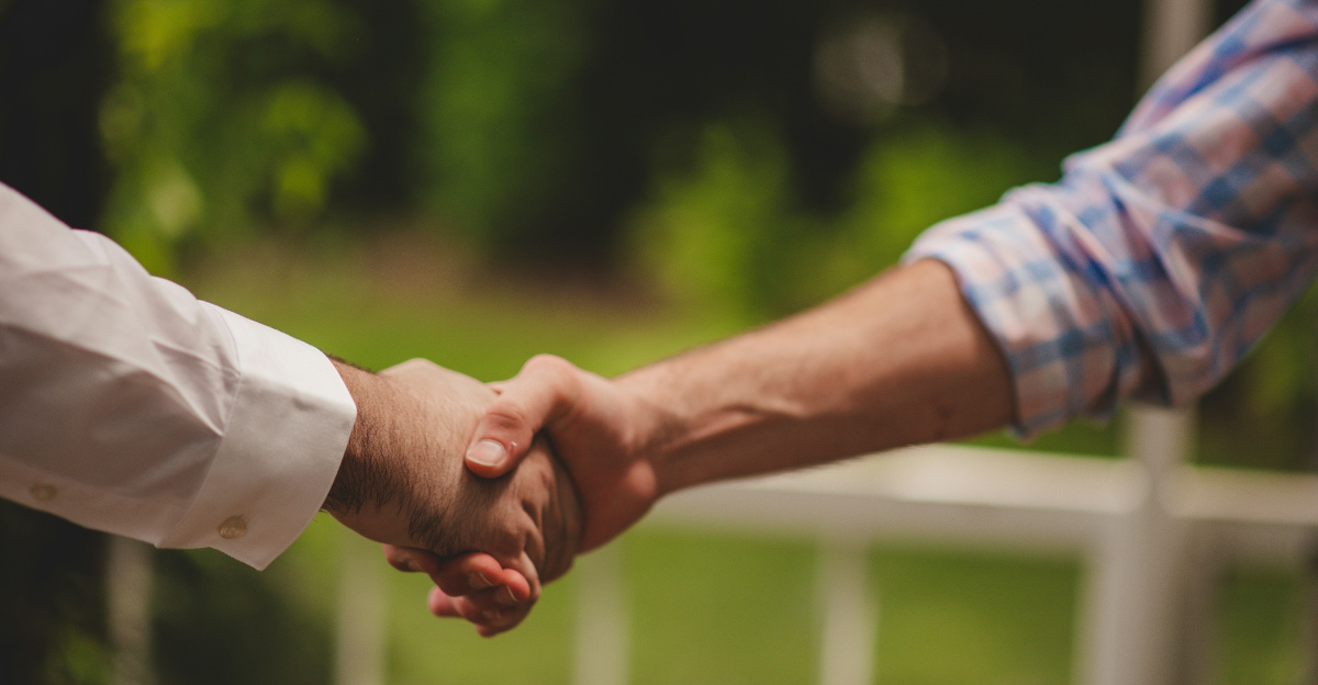a man holding a baby