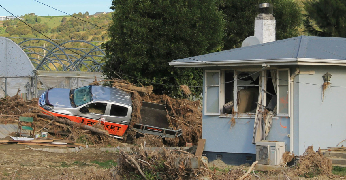 a house with a car parked in front of it