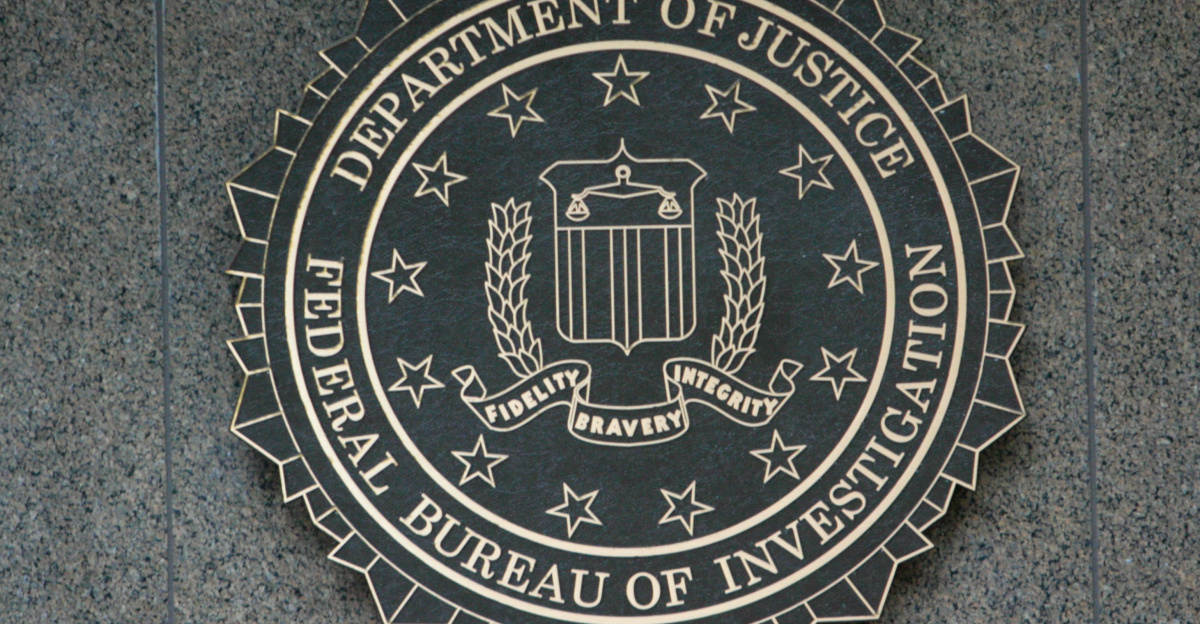 the seal of the department of justice on a wall