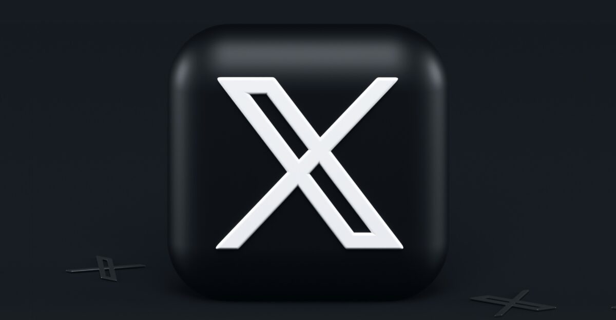 a black square button with a white x on it