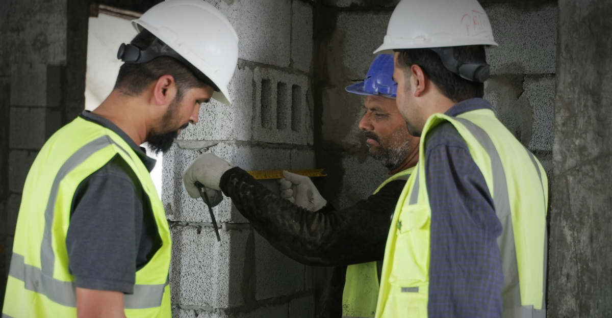 a couple of men standing next to each other