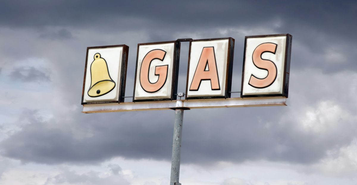 Gas sign in rural Arizona