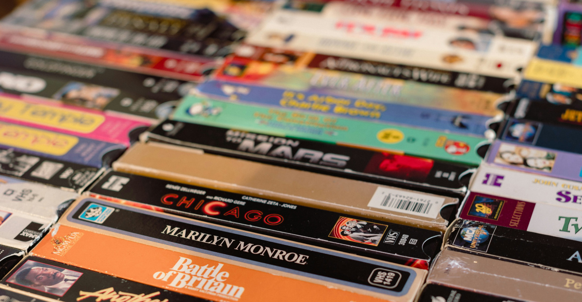 a bunch of different types of dvds on a table