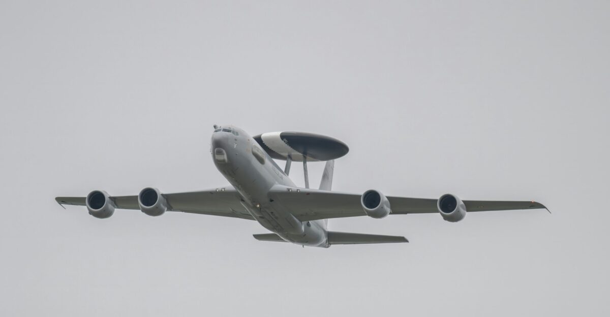 An airborne warning and control system awacs aircraft