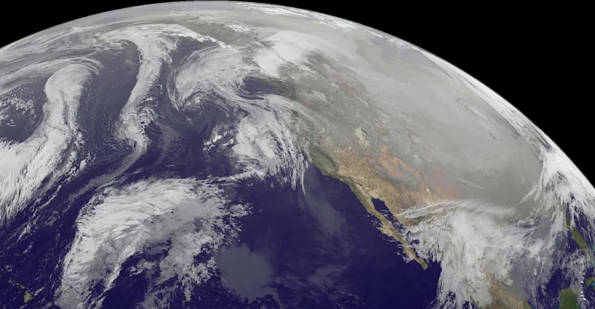 <p>1-9 January 2014. The full-disk images every 3 hours from GOES-WEST capture the sweep of a polar vortex that emerged from the arctic at the beginning of the new year, pushing a blizzard into the northeastern USA on January 3, followed by extensive bitter cold (-20 F, windchill -50 F) around the Great Lakes, and single digit temperatures as far south as Atlanta, Georgia. This western viewpoint displays the persistent flow of arctic air from northern Alaska and Yukon into North America.
</p><p><b><a rel="nofollow" class="external text" href="https://goes.gsfc.nasa.gov/">Credit: NOAA/NASA GOES Project</a></b>
</p><p><b><a rel="nofollow" class="external text" href="https://www.nasa.gov/audience/formedia/features/MP_Photo_Guidelines.html">NASA image use policy.</a></b>
</p><p><b><a rel="nofollow" class="external text" href="https://www.nasa.gov/centers/goddard/home/index.html">NASA Goddard Space Flight Center</a></b> enables NASA’s mission through four scientific endeavors: Earth Science, Heliophysics, Solar System Exploration, and Astrophysics. Goddard plays a leading role in NASA’s accomplishments by contributing compelling scientific knowledge to advance the Agency’s mission.
</p><p><b>Follow us on <a rel="nofollow" class="external text" href="https://twitter.com/NASA_GoddardPix">Twitter</a></b>
</p><p><b>Like us on <a rel="nofollow" class="external text" href="https://www.facebook.com/pages/Greenbelt-MD/NASA-Goddard/395013845897?ref=tsd">Facebook</a></b>
</p>
<b>Find us on <a rel="nofollow" class="external text" href="https://instagram.com/nasagoddard?vm=grid">Instagram</a></b>