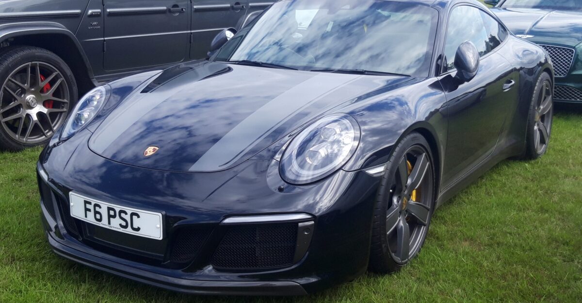 A Porsche 911 Carrera T taken at the Hampton Court Concours 2020