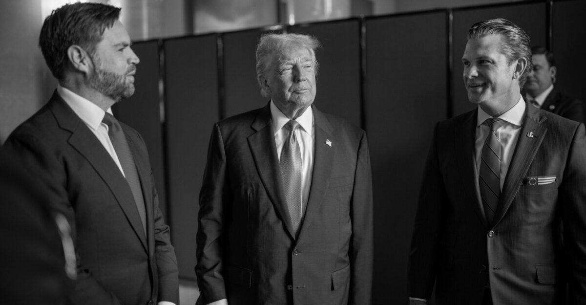 President Donald Trump Vice President JD Vance and Defense Secretary Pete Hegseth