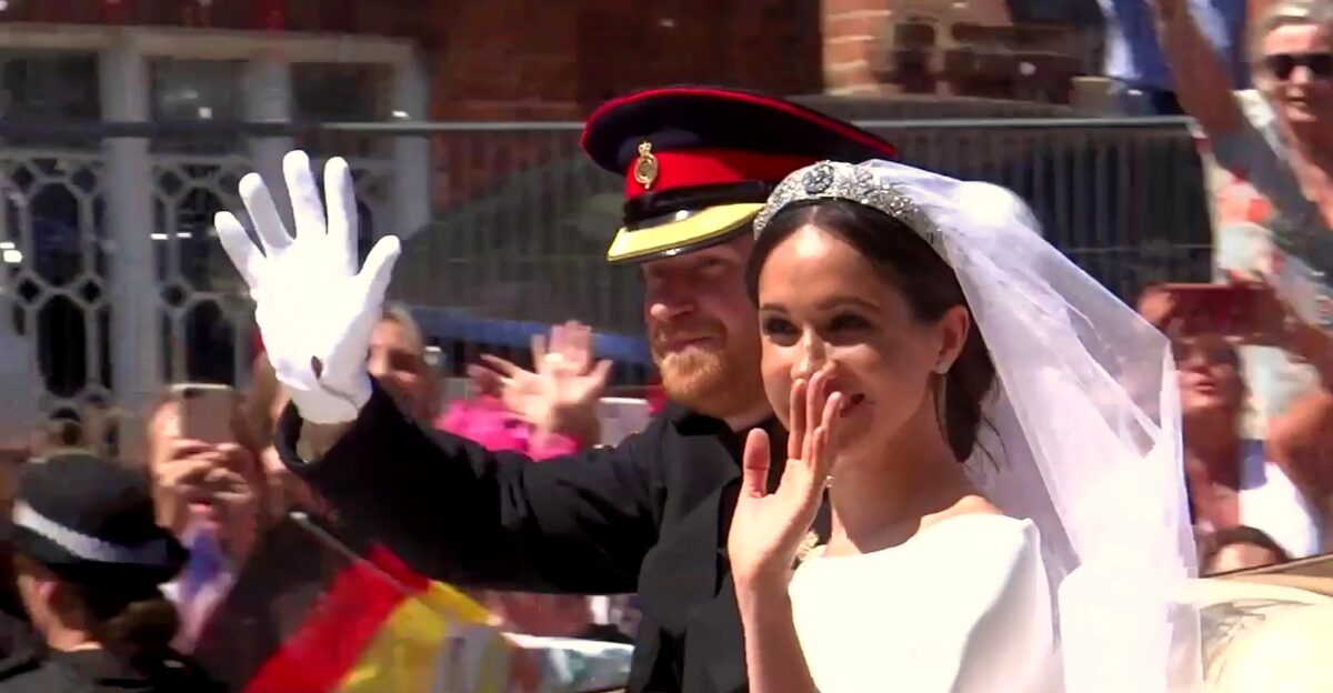 Prince Harry and his now wife Meghan have taken part in an open-top carriage procession through the streets of the town of Windsor The couple earlier married at St George s Chapel which was watched by millions of people all over the world