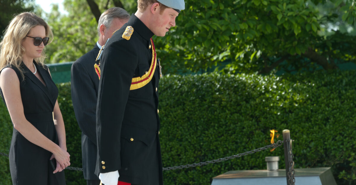 British Royal Army Captain Prince Harry stands at President John F Kennedy s grave site in Arlington National Cemetery Va May 10 2013 U S Army Photo by Sgt Laura Buchta Released