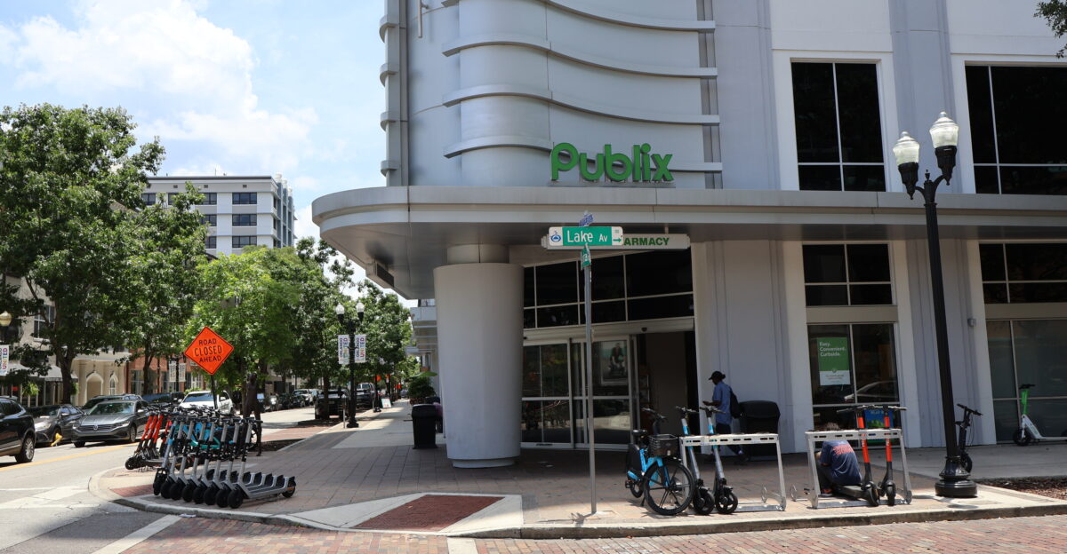 The exterior of a Publix located near Lake Eola Park in downtown Orlando Florida taken on June 14 2023