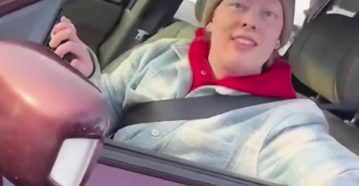 A still frame from a video taken by the ICE agent that fired at Renee Good