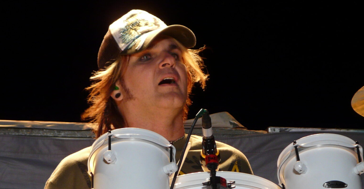 Rikki Rockett with POISON at the Moondance Jam on July 11, 2008 in Walker, Minnesota.