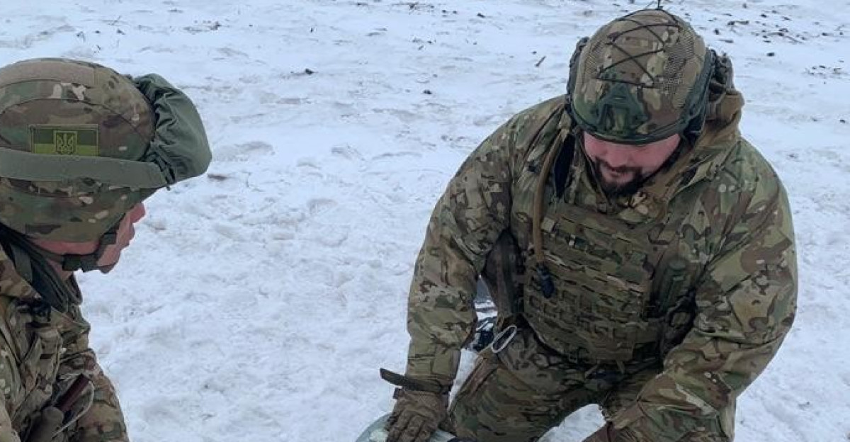 Russian kamikaze drone and sappers of Ukrainian police