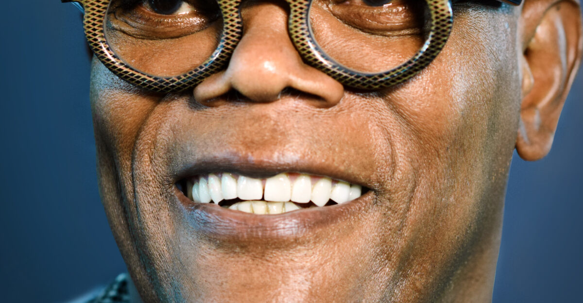 Samuel L Jackson at a press event for The Piano Lesson in 2022