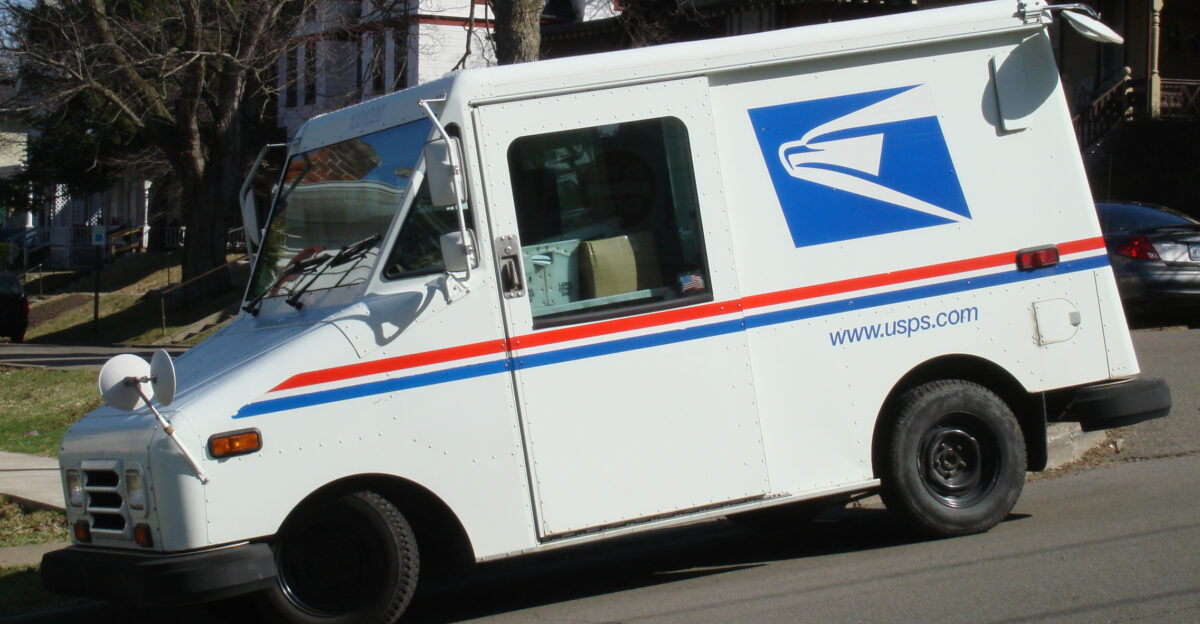 small USPS delivery truck