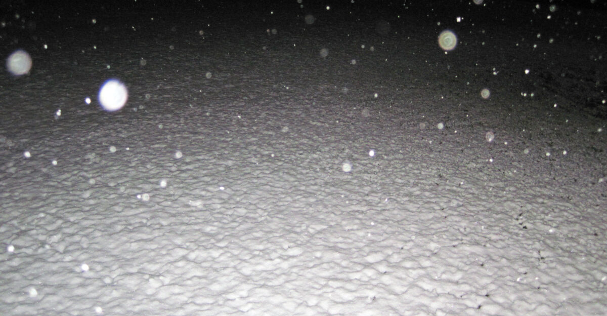 Snow from Winter Storm Dane 30 November 2020