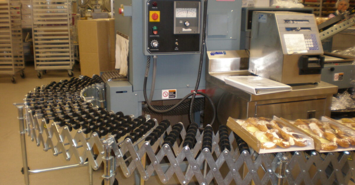 A section of the pastry packaging line at the bakery in the Costco Wholesale warehouse in South San Francisco California
