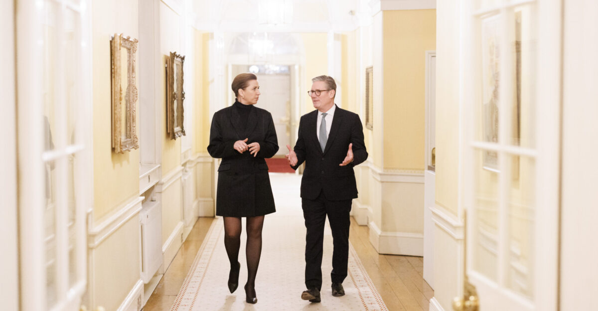 02 2025 London United Kingdom Prime Minister Keir Starmer meets Danish Prime Minister Mette Frederiksen for a bilateral at 10 Downing Street Picture by Simon Dawson No 10 Downing Street