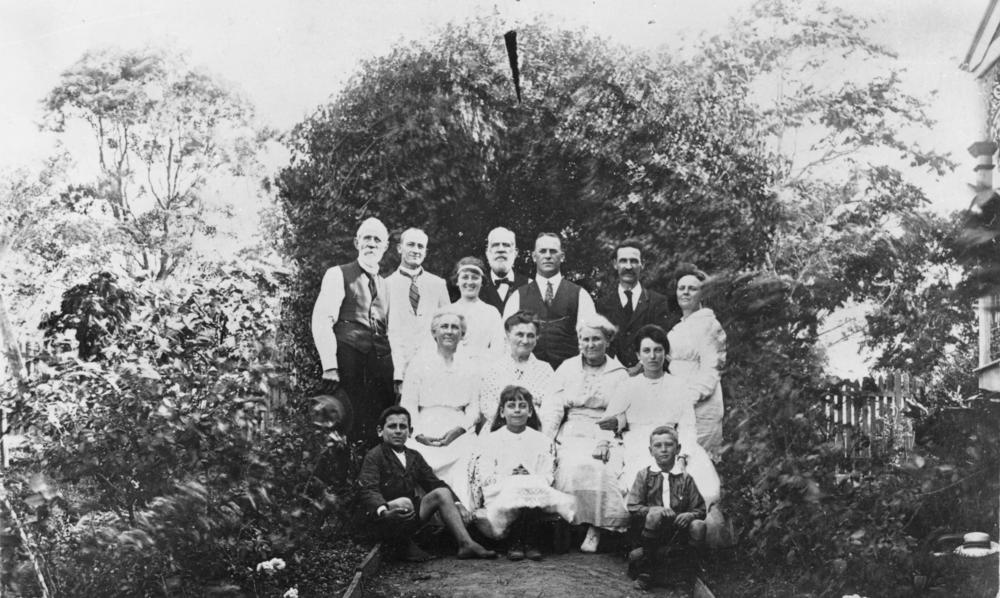 Sweatman family gathering 1919 Photograph of the Sweatman family at a Christmas Party Kelvin Grove Brisbane 1919 Description supplied with photograph