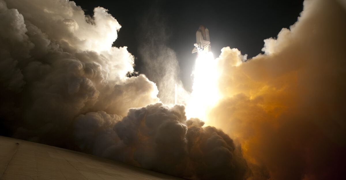 An exhaust cloud engulfs Launch Pad 39A at NASA s Kennedy Space Centre in Florida as space shuttle Endeavour lifts off into the night sky The primary payload for the STS-130 mission to the International Space Station is the Tranquility node a pressurized module that will provide additional room for crew members and many of the station s life support and environmental control systems Attached to one end of Tranquility is a cupola a unique work area with six windows on its sides and one on top The cupola resembles a circular bay window and will provide a vastly improved view of the station s exterior The multi-directional view will allow the crew to monitor space-walks and docking operations as well as provide a spectacular view of Earth and other celestial objects The module was built in Turin Italy by Thales Alenia Space for the European Space Agency