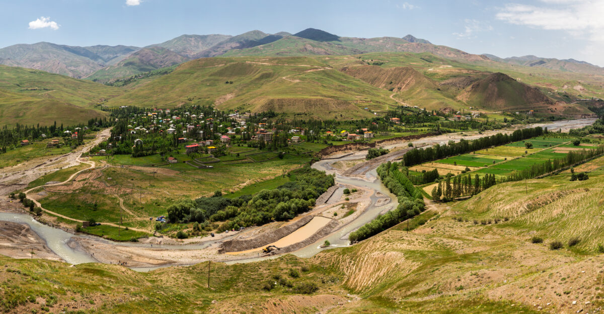 a big panorama picture merged from 98 pictures taken from a section of Taleqan Jazan in Iran