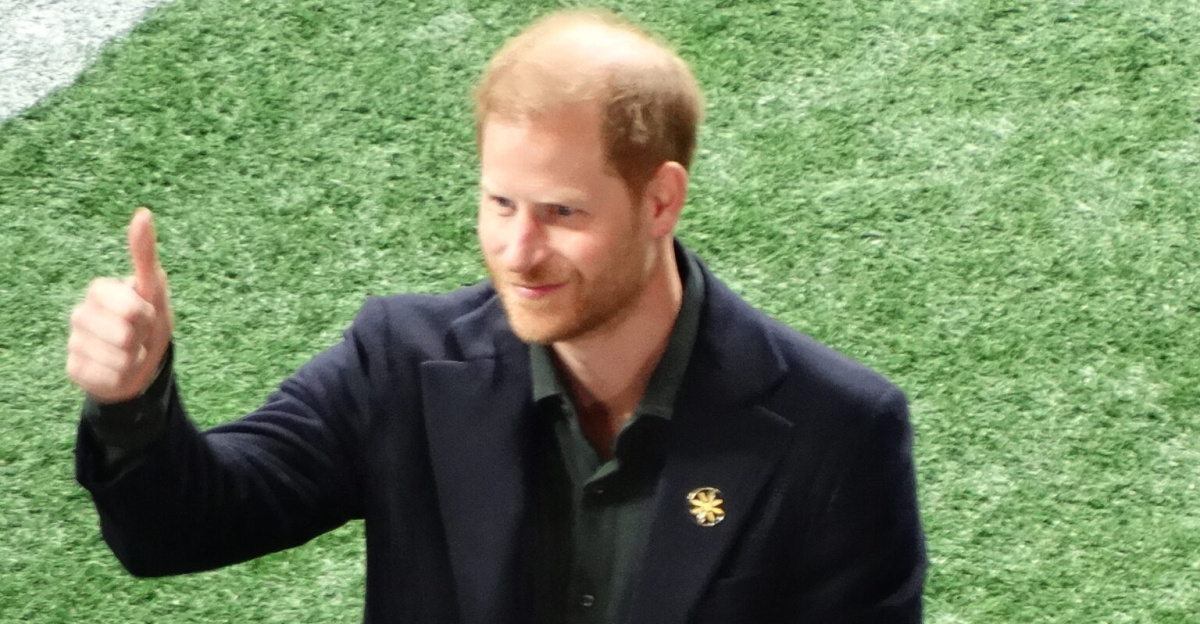 Prince Harry and Amar Doman promoting the Invictus Games at the 111th Grey Cup.