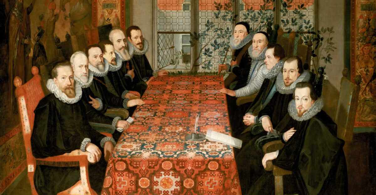 The Somerset House Conference 19 August 1604 Spanish delegation on the left English delegation on the right