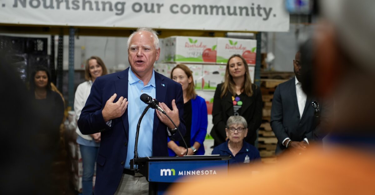 Tim Walz and Climate Solutions Grant in Minnesota on July 23 2024