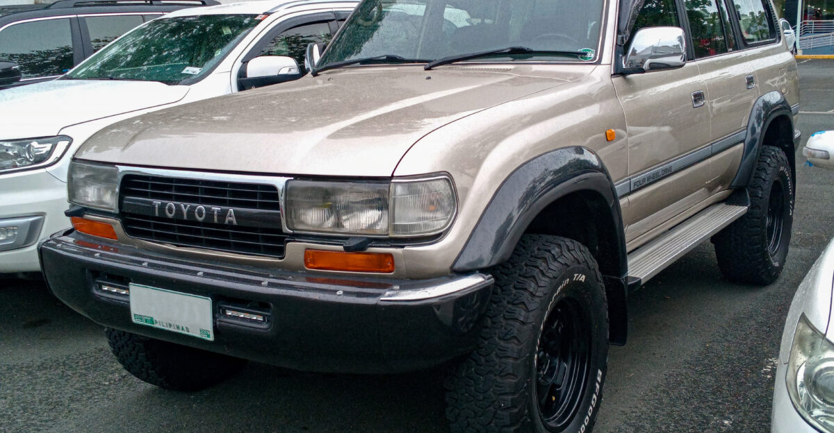 A Toyota Land Cruiser FZJ80 4500 VX 4WD photographed in Westgate Auto Center Filinvest City Muntinlupa Metro Manila PH GCC-spec model