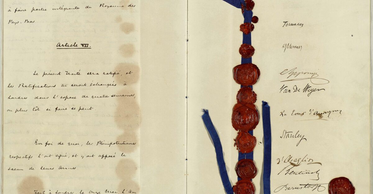 Trait de neutralit de Londres - acte final Article VII et signatures
