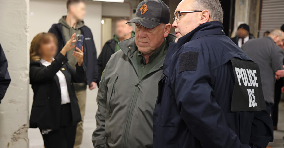 Border Czar Tom Homan left center and ICE Chicago Special Agent in Charge Sean Fitzgerald right were part of an enhanced enforcement operation Jan 26 2025 in Chicago
