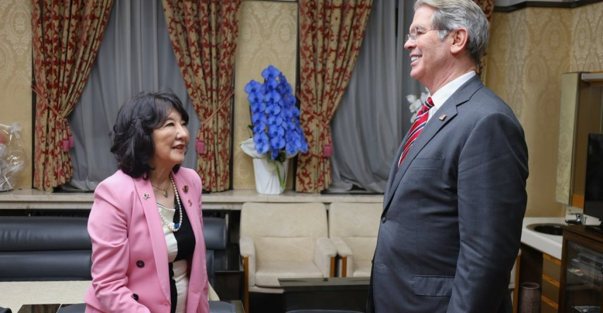 U S Treasury Secretary Scott Bessent visits Japanese Finance Minister Satsuki Katayama