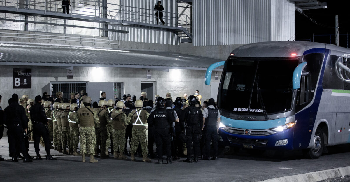 Venezuelans leaving the Terrorism Confinement Center