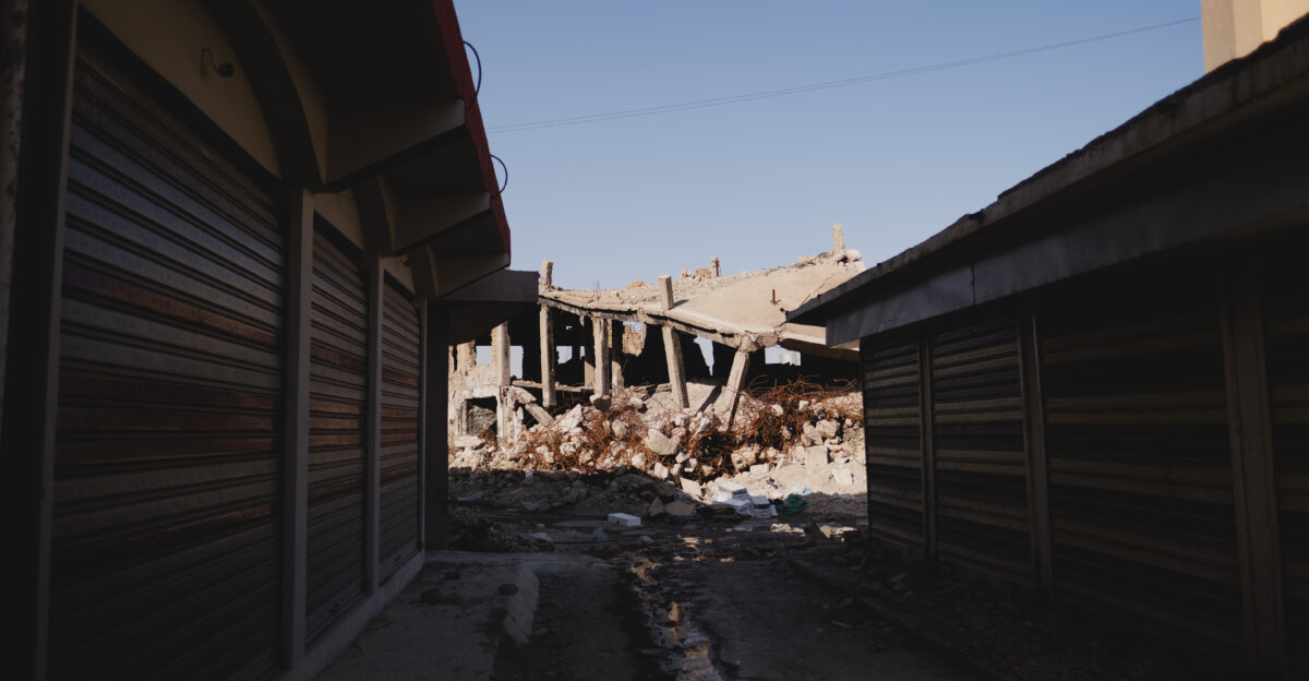 Views around the old city of Mosul in 2019 during the summer following war with the Islamic State