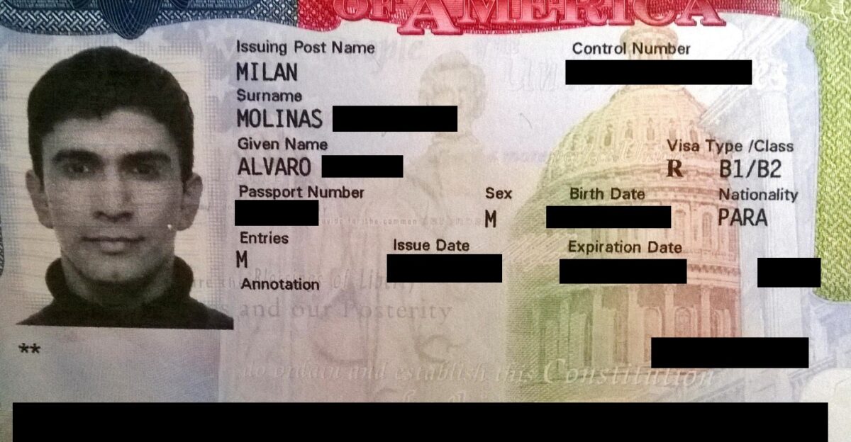 A United States visa Issued by the Consulate General of the United States Casablanca Morocco 2022