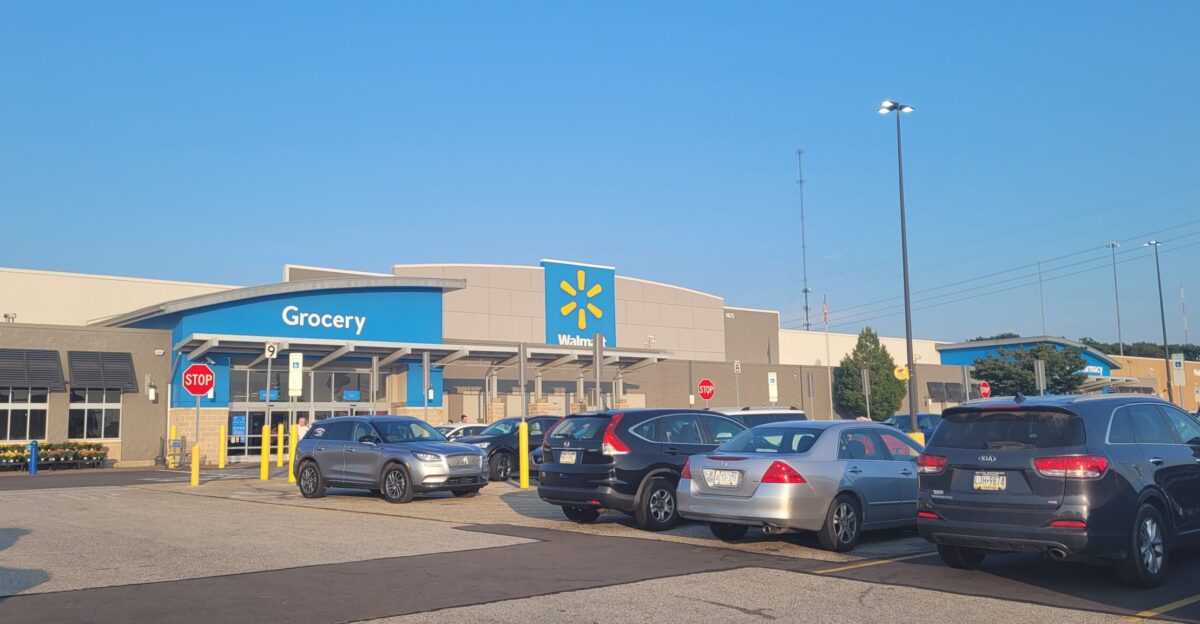 The Storefront of a Walmart Supercenter Erie PA United States