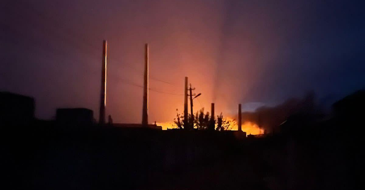 Zmiiv thermal power station Kharkiv region of Ukraine after Russian rocket strike on 11 September 2022 an article