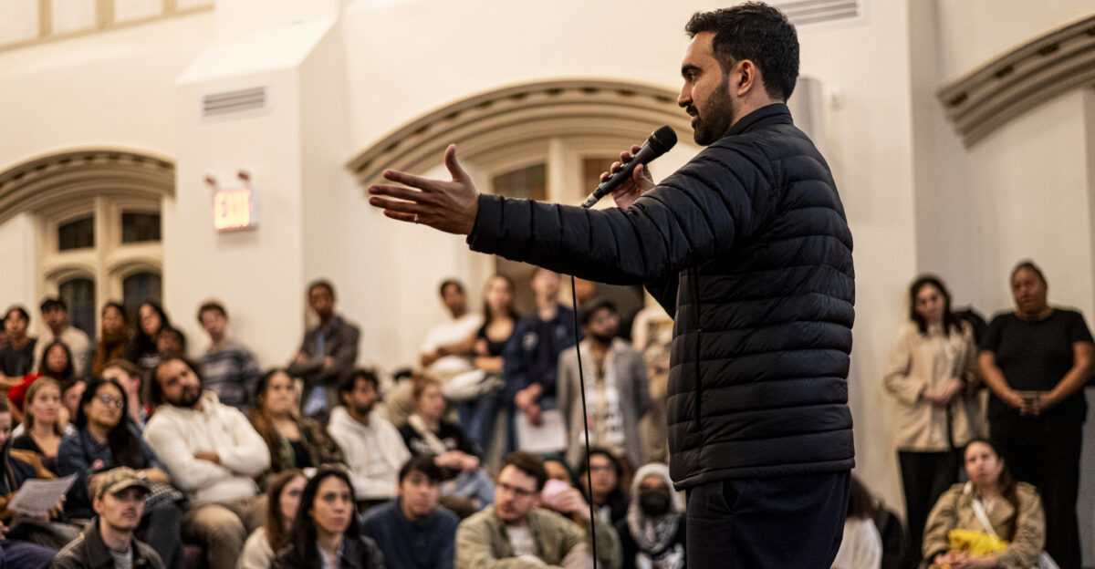 Zohran Mamdani Speaking at a DSA 101 Meeting at the Church of the Village in NYC