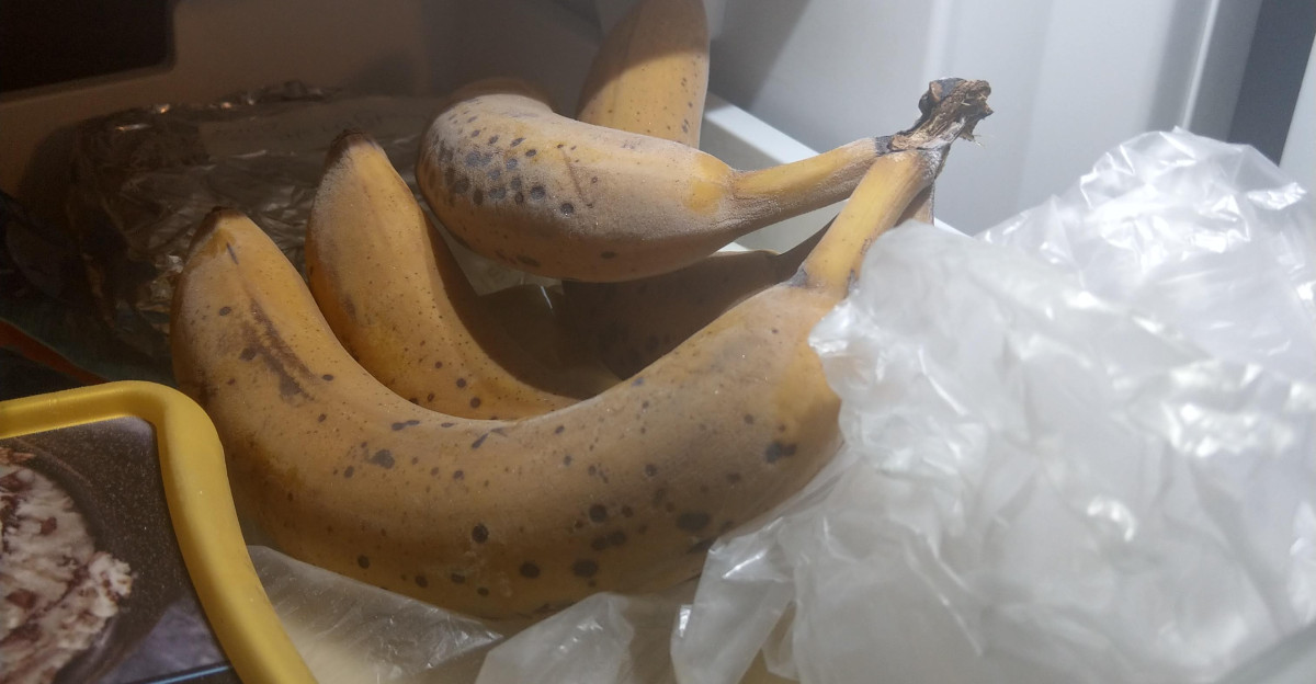 I told my dad he could put overly ripe bananas in the freezer for